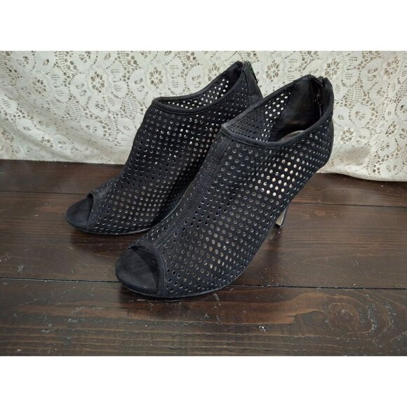 EUC Madden Girl Women's Renzo Black Peep Toe Heels/Sz. 8M - Picture 4 of 9